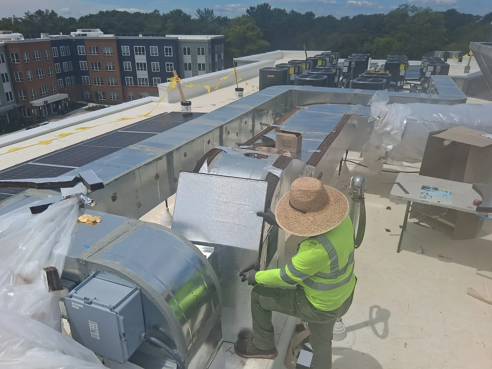 Sabaoth FQ crew working across a large commercial site